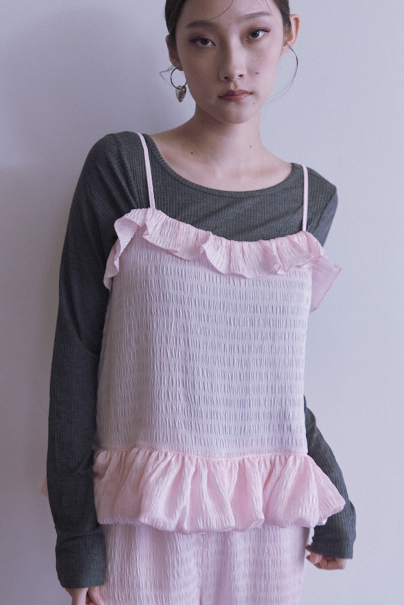【HONEY MI HONEY】dreamy balloon frill camisole
