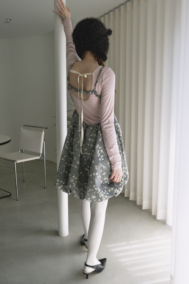 drawstring rib cutsew