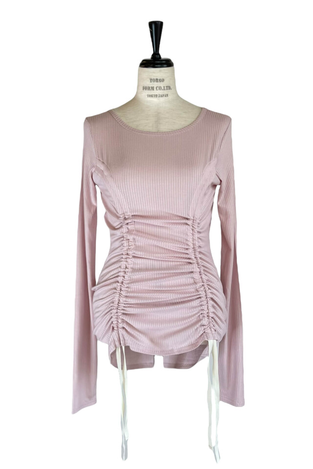 HONEY MI HONEY オーガンジーコートトップス ピンク flower organdie frill tunic