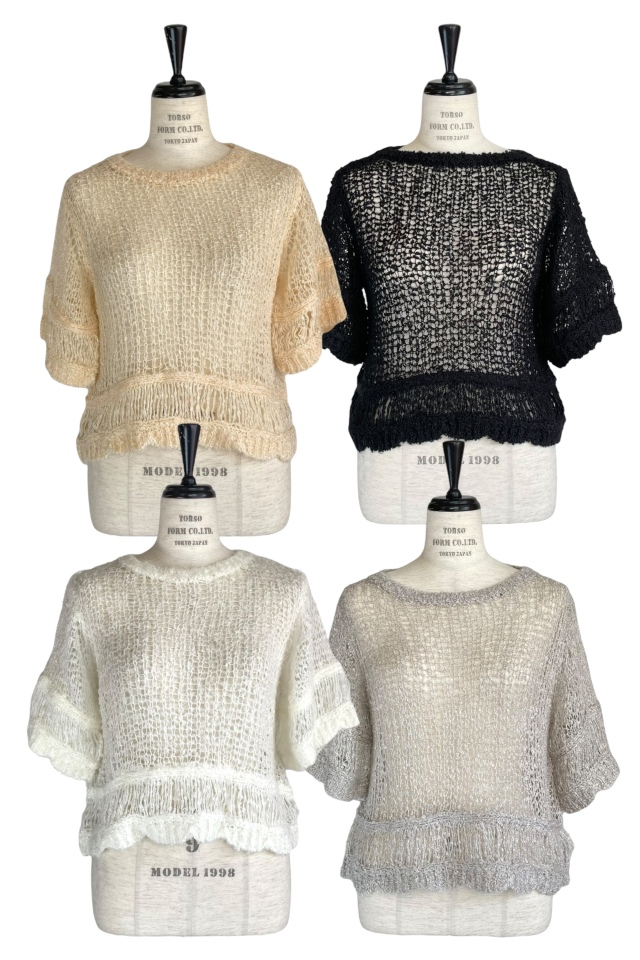 HONEY MI HONEY｜プードルクロシェニットトップス｜さりげない甘さを