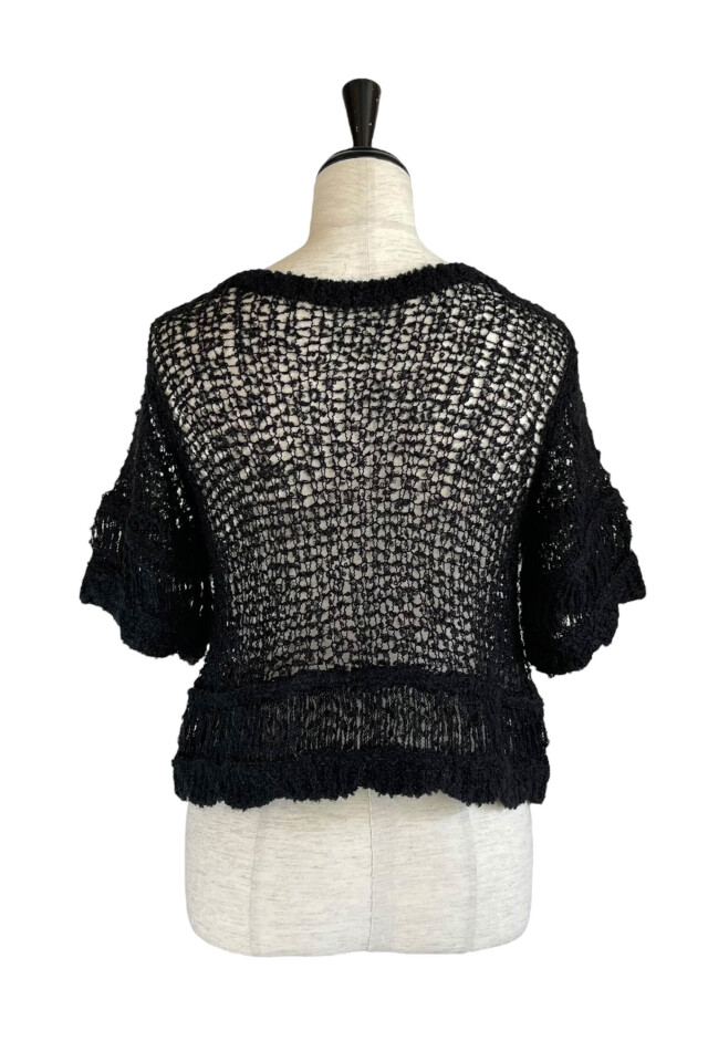 HONEY MI HONEY｜プードルクロシェニットトップス｜さりげない甘さを