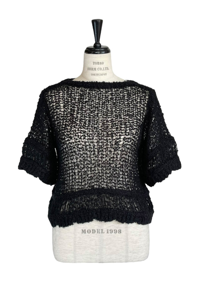 HONEY MI HONEY｜プードルクロシェニットトップス｜さりげない甘さを