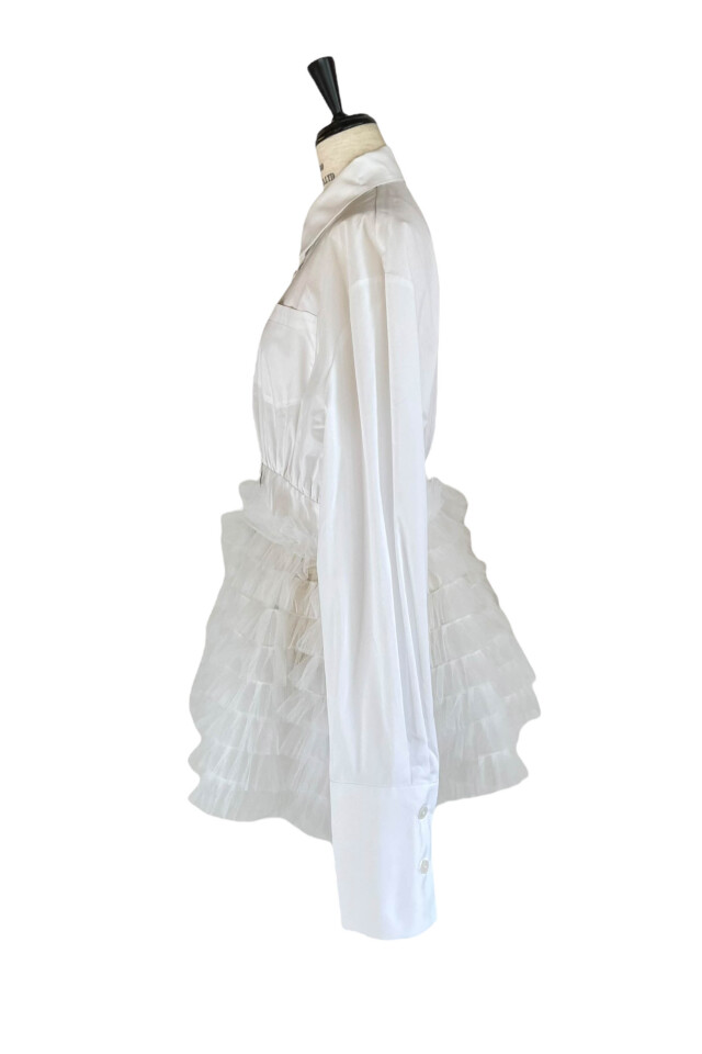 【HONEY MI HONEY】チュールブラウス tulle peplum shirt