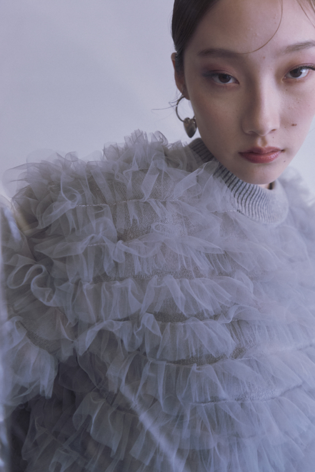 honey mi honey volume tulle knit tops 2点 HONEY MI HONEY】volume tulle knit tops