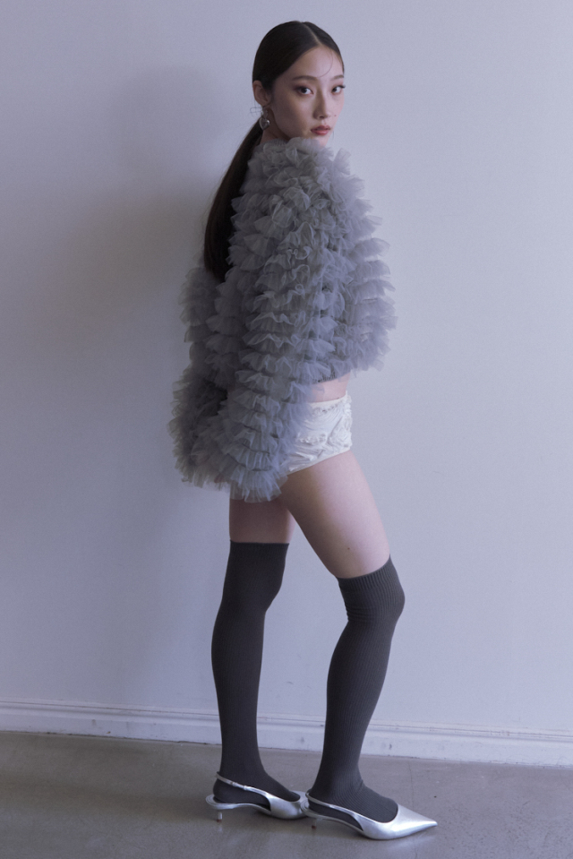 honey mi honey volume tulle knit tops 2点 honey mi honey volume tulle knit tops 2点