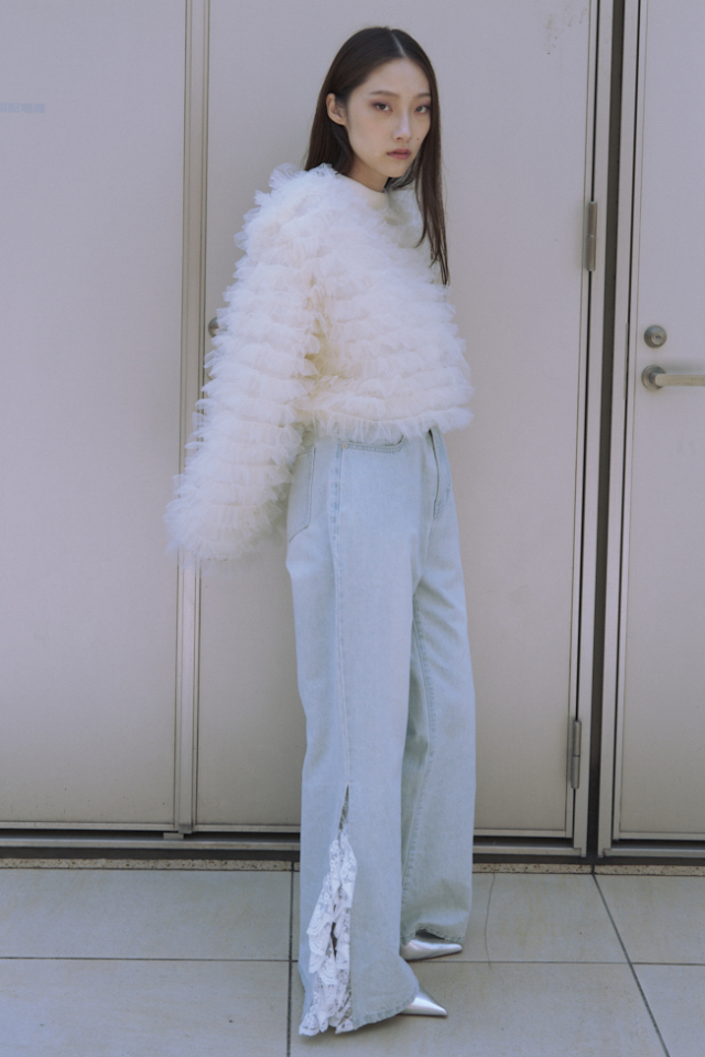 honey mi honey volume tulle knit tops 2点 HONEY MI HONEY】volume tulle knit tops