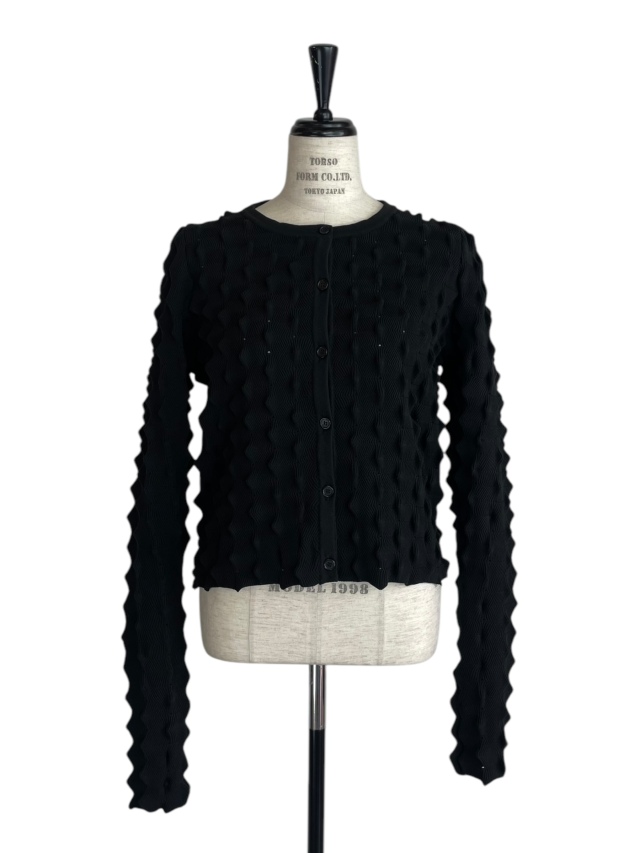 大人気新品 knit spiky puff cardigan sleeve トップス