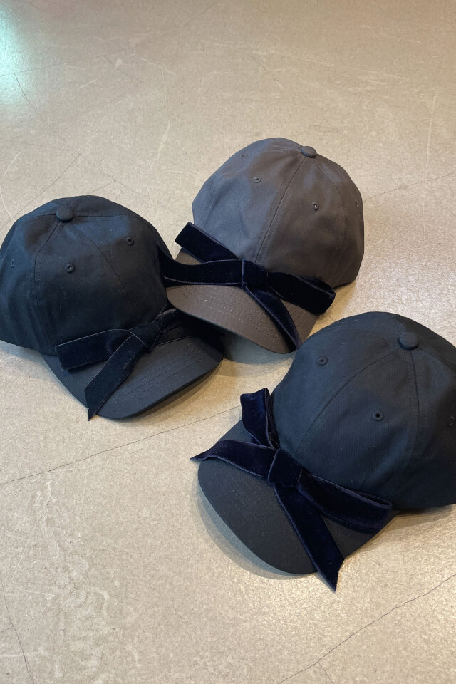 【HONEY MI HONEY】velvet ribbon cap