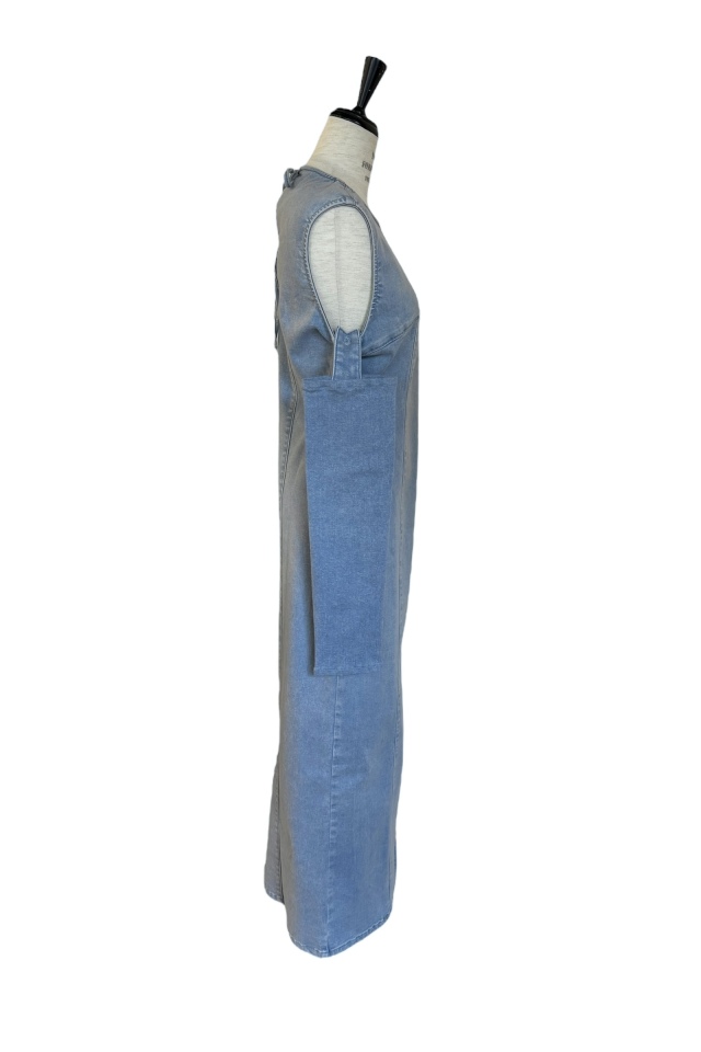 denim long one-piece