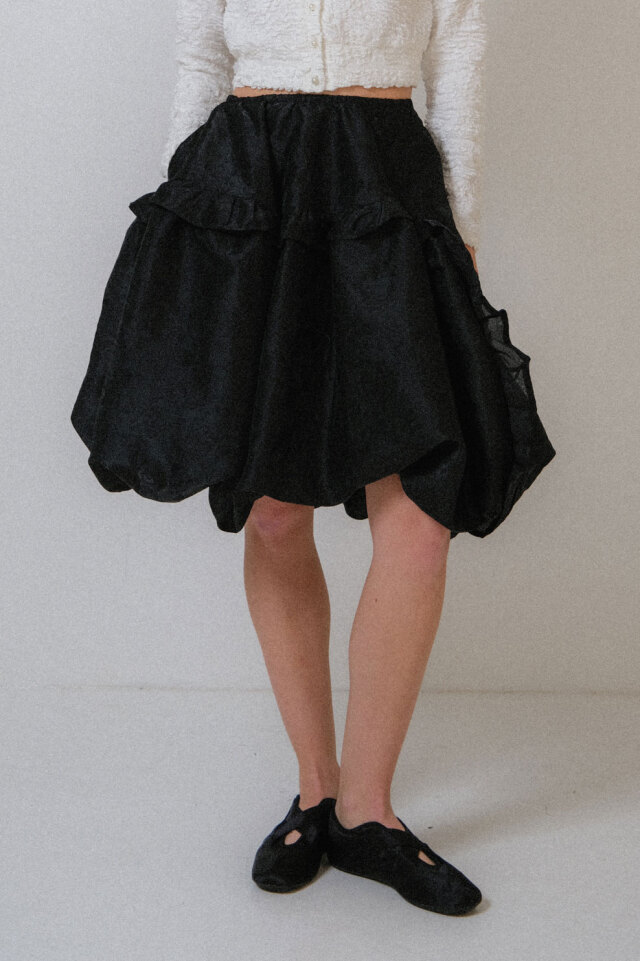 スカート 2way balloon one-piece & skirt HONEY MI HONEY｜2WAYバルーンワンピース＆スカート｜華奢見えと