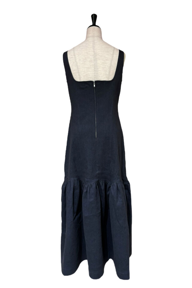 HONEY MI HONEY｜ストレッチデニムワンピース｜フレアシルエットで女性