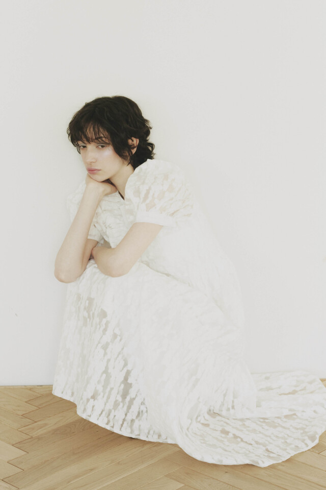 ハニーミーハニー　Flower organdie camisole HONEY MI HONEY｜flower organdie puff sleeve one-piece