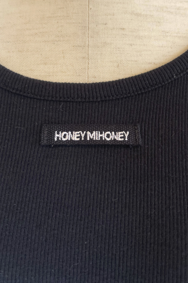 HONEY MI HONEY リブタンクバルーンワンピース rib tank balloon one-piece
