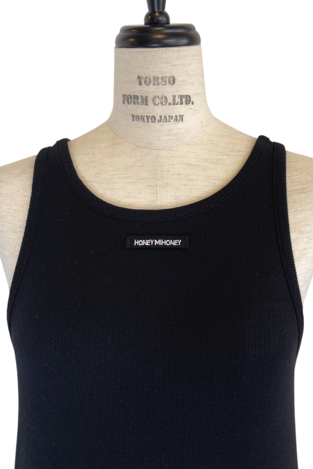 HONEY MI HONEY リブタンクバルーンワンピース rib tank balloon one-piece