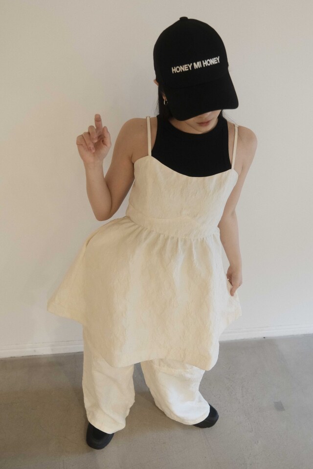 HONEY MI HONEY｜フラワージャガードワイドパンツ｜3wayで