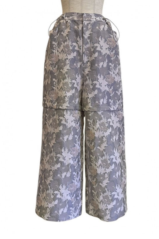 HONEY MI HONEY｜フラワージャガードワイドパンツ｜3wayで