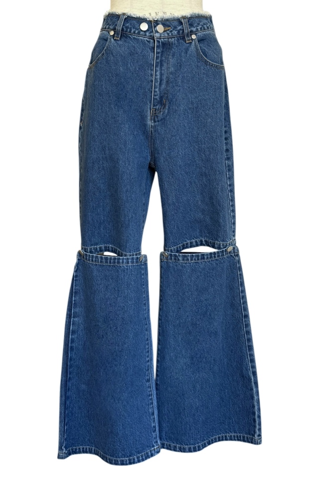 パンツ HONEY MI HONEY two-way denim flare pants two-way denim flare pants