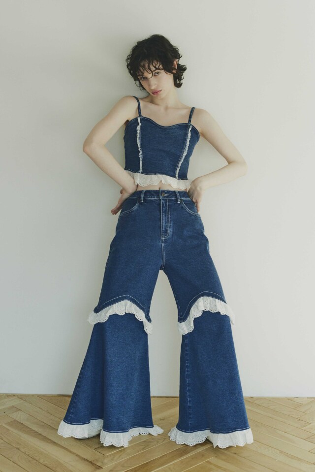 【新品】HONEY MI HONEY 2wayフレアデニム two-way denim flare pants