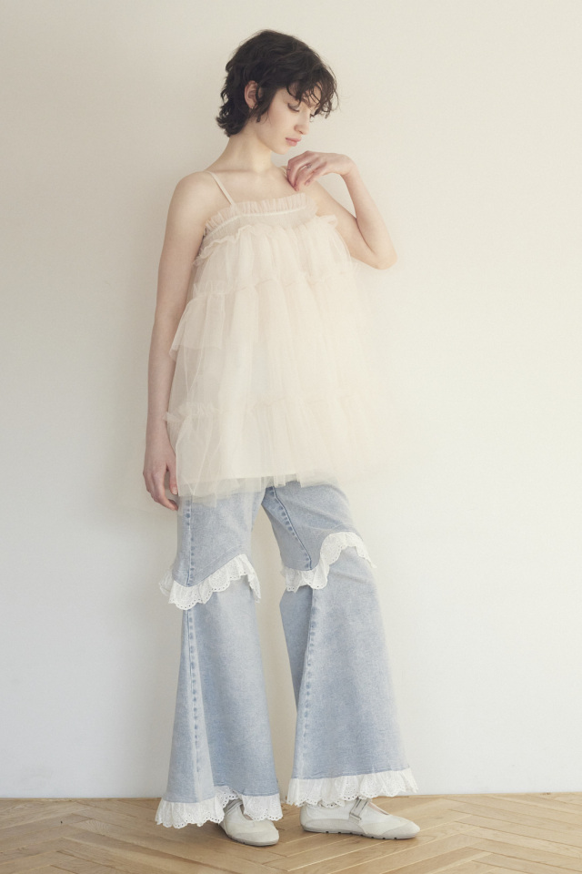 【新品】HONEY MI HONEY 2wayフレアデニム two-way denim flare pants