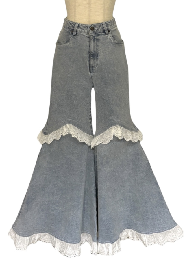 【新品】HONEY MI HONEY 2wayフレアデニム two-way denim flare pants
