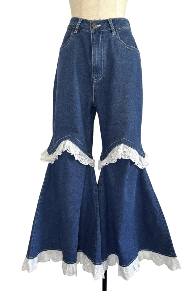 パンツ HONEY MI HONEY two-way denim flare pants two-way denim flare pants