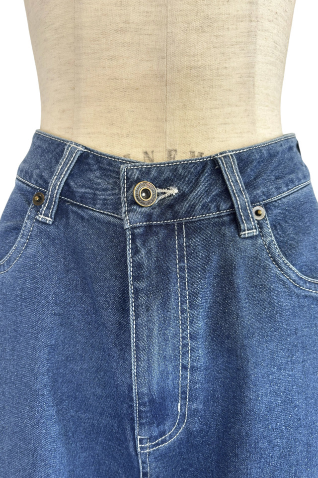 two-way denim flare pants