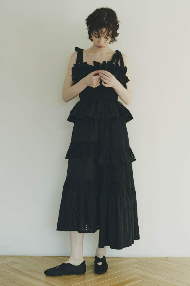 歳末sale★Asymmetry Tiered Skirt cotton asymmetry tiered skirt