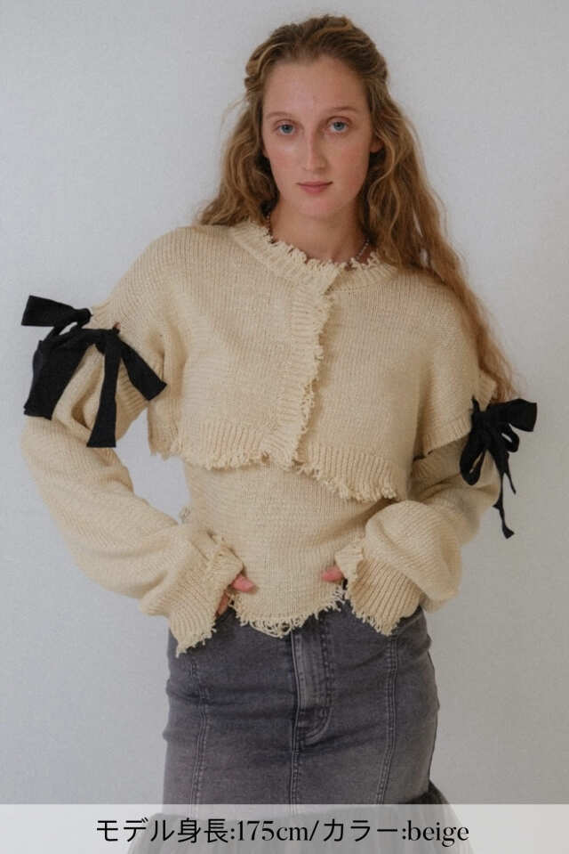 honey mi honey♡ベルベットリボンカーディガン