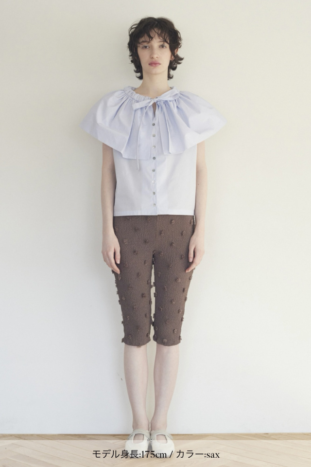 ブラウス シャツ balloon collar ribbon blouse レディース balloon collar ribbon blouse