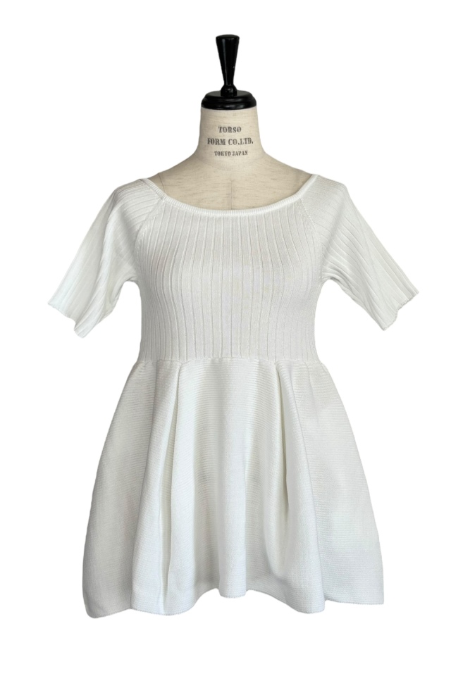 【未使用】HONEY MI HONEY boatneckribknittunic boat neck rib knit tunic