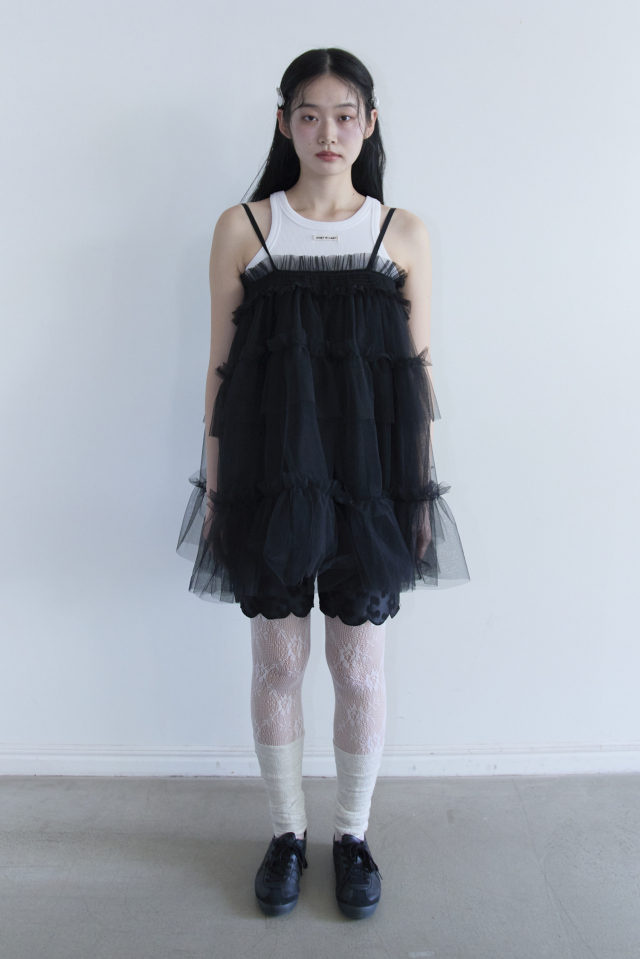 tulle tiered tunic camisole