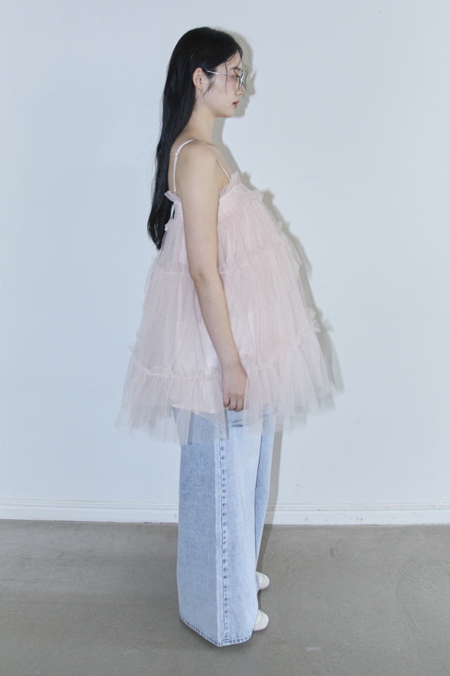 tulle tiered tunic camisole