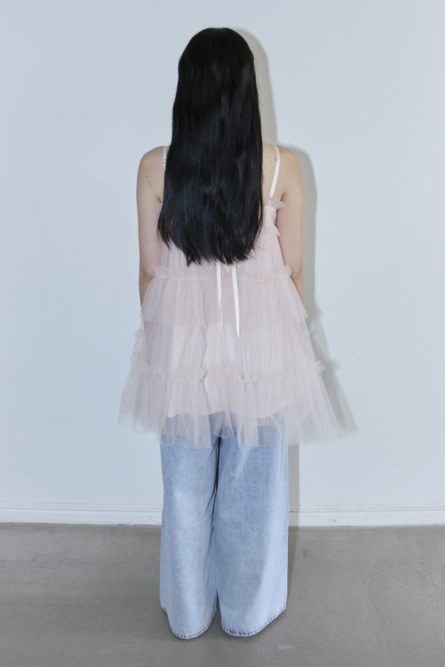 tulle tiered tunic camisole