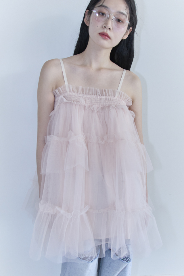 【HoneyMiHoney】dotvoileribbonlongonepiece HONEY MI HONEY＞ONE-PIECE