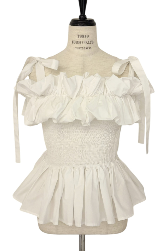 cotton frill ribbon camisole