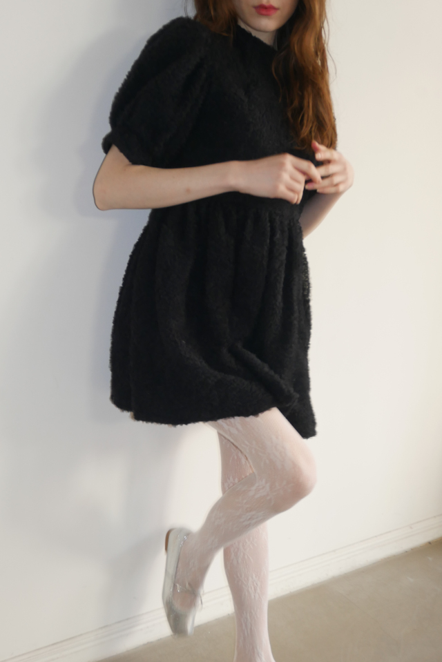 HONEY MI HONEY ハニーミーハニー｜チュールパフスリーブワンピース