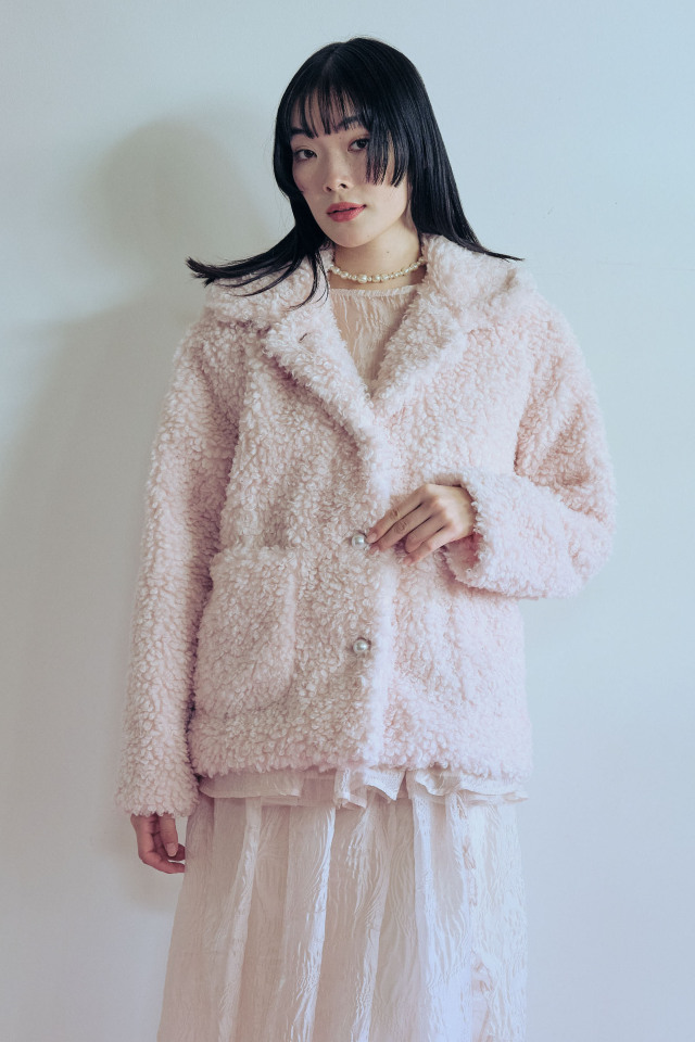 【HONEY MI HONEY】poodle fur jacket