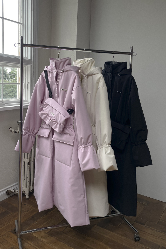 【HONEY MI HONEY】rainproof long puffer coat