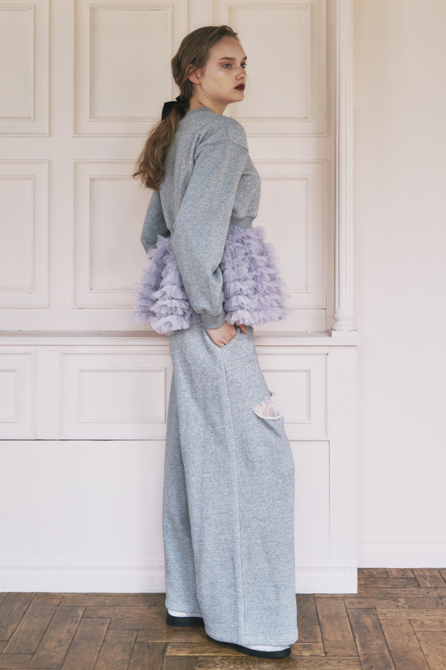 HONEY MI HONEY ハニーミーハニー｜チュールペプラムスウェット