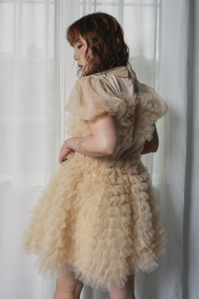 HONEY MI HONEY × SOWANWAN コラボミニドレス｜チュール