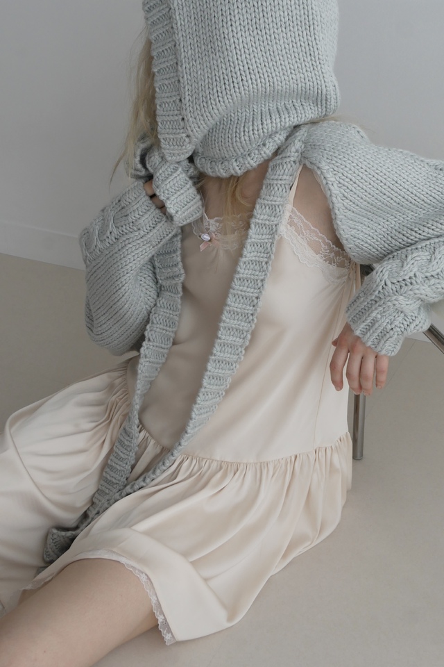 【HONEY MI HONEY】lingerie satin mini one-piece