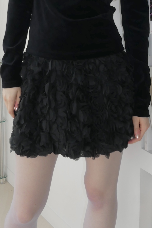 【HONEY MI HONEY】rose chiffon camisole & mini skirt