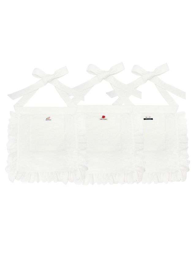【HONEY MI HONEY】cotton frill rose apron tote bag