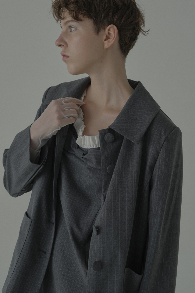 HONEY MI HONEY｜pinstripe ribbon mini one-piece｜レディース ワンピース