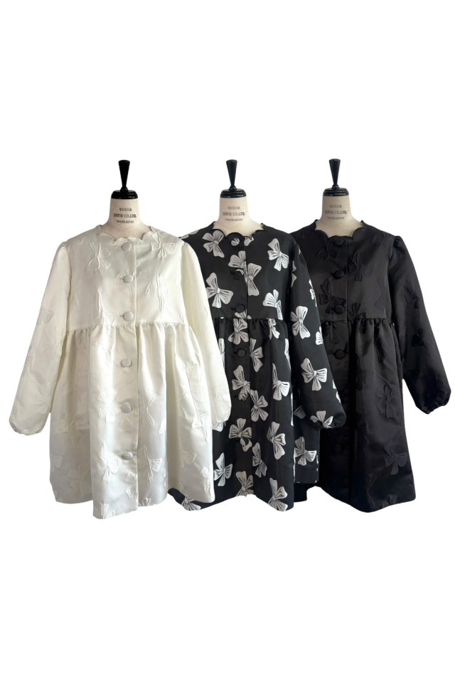 HONEY MI HONEY｜ribbon jacquard tunic jacket｜レディース