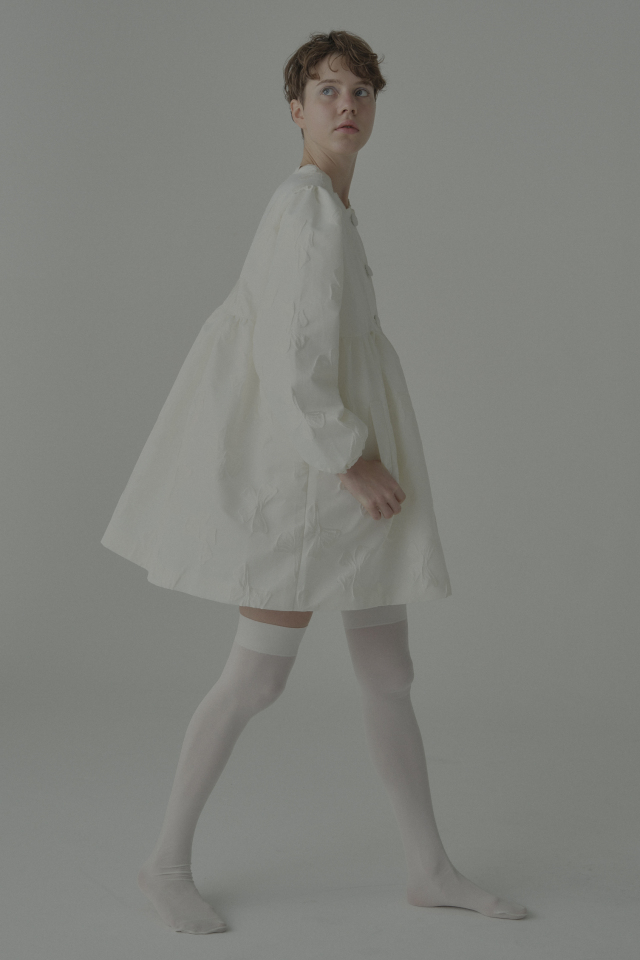 HONEY MI HONEY｜ribbon jacquard tunic jacket｜レディース