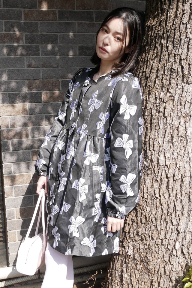 【HONEY MI HONEY】ribbon jacquard tunic jacket