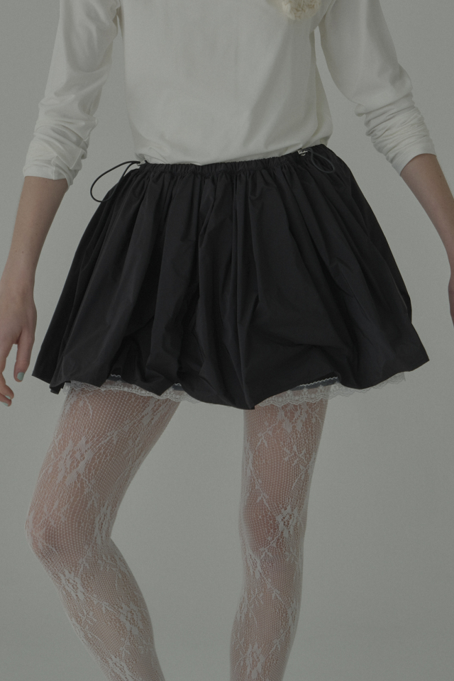【HONEY MI HONEY】taffeta layered drape mini skirt