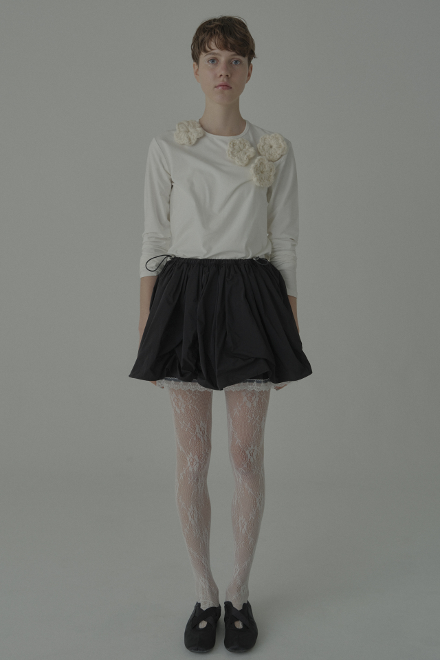 HONEY MI HONEY｜taffeta layered drape mini skirt｜タフタレイヤード