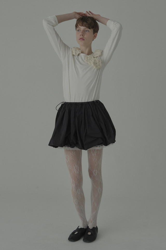 HONEY MI HONEY｜taffeta layered drape mini skirt｜タフタレイヤード